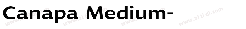Canapa Medium字体转换